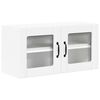 vidaXL Cabinet en verre mural LUCCA Blanc 80 x 31 x 40 cm