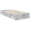 vidaXL Lit de Rangement Gris b&eacute;ton 90 x 190 cm Bois d'ing&eacute;nierie