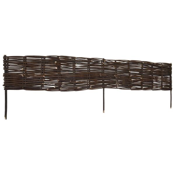 vidaXL Panneaux de limite de jardin Saule 5 pcs 120x35 cm