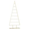 vidaXL Arbre de No&euml;l en m&eacute;tal Dor&eacute; 150 cm Acier peint par poudre