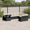 vidaXL Salon de jardin 10 pcs avec coussins noir r&eacute;sine tress&eacute;e
