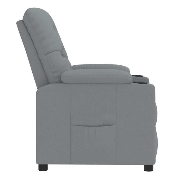 vidaXL Fauteuil inclinable Gris clair Tissu
