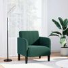 vidaXL Fauteuil avec accoudoirs vert fonc&eacute; 54 cm velours