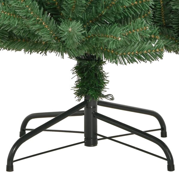 vidaXL Sapin de Noël artificiel à charnières avec support vert 240 cm