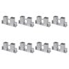 vidaXL Aide d'empilage du bois de chauffage 8 pcs Acier Argent&eacute;