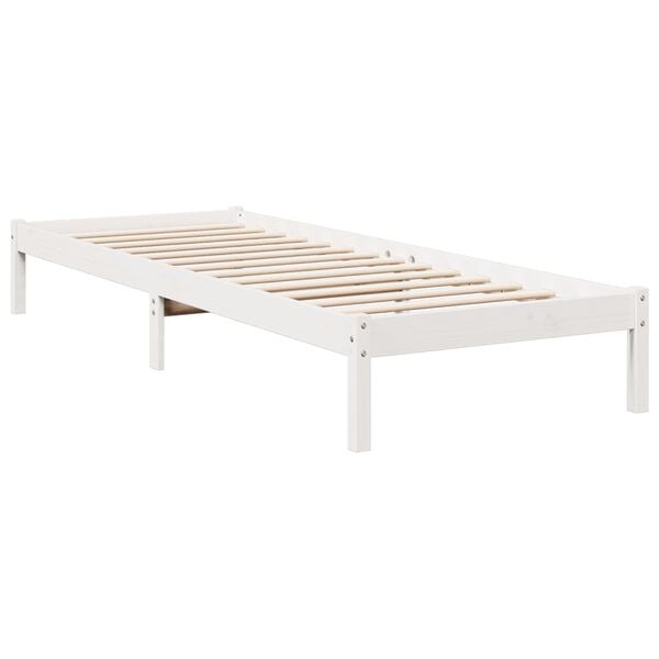 vidaXL Cadre de lit extra long sans matelas 80x220 cm bois massif pin