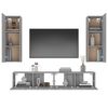 vidaXL Ensemble de meubles TV 4 pcs Sonoma gris Bois d'ing&eacute;nierie
