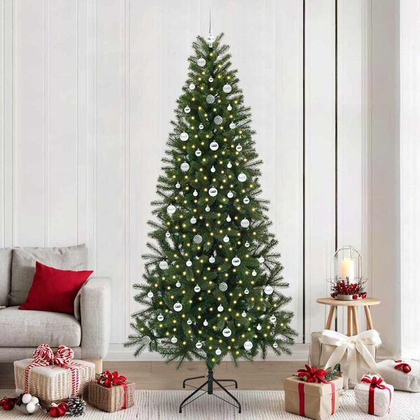 vidaXL Sapin de No&euml;l artificiel avec 300 LED Vert 240 cm PE et PVC