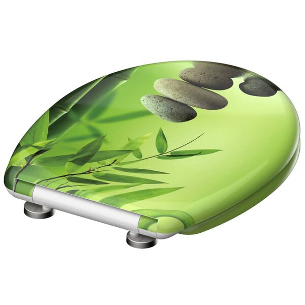 SCH&Uuml;TTE Si&egrave;ge de toilette et fermeture en douceur GREEN GARDEN imprim&eacute;