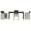 vidaXL Ensemble de salle &agrave; manger pour jardin 5 pcs Gris clair