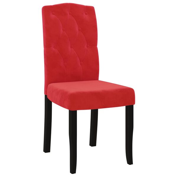 vidaXL Chaises &agrave; manger lot de 6 rouge bordeaux velours