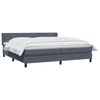 vidaXL Sommier &agrave; lattes de lit et matelas gris fonc&eacute; 200x210cm velours