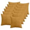 vidaXL Housse de coussin 12 pc ALMELO Jaune 40 x 40 cm velours c&ocirc;tel&eacute;