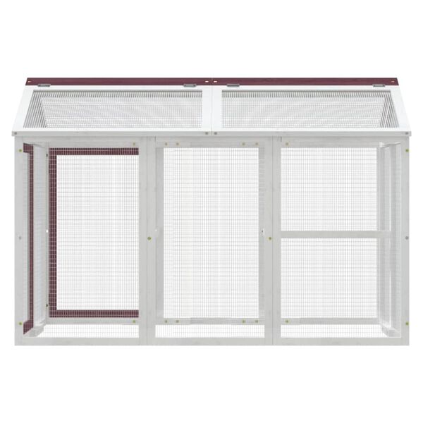 vidaXL Enclos animaux moka 141x94x104 cm bois massif de pin