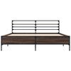 vidaXL Cadre de lit sans matelas chêne marron 160x200 cm