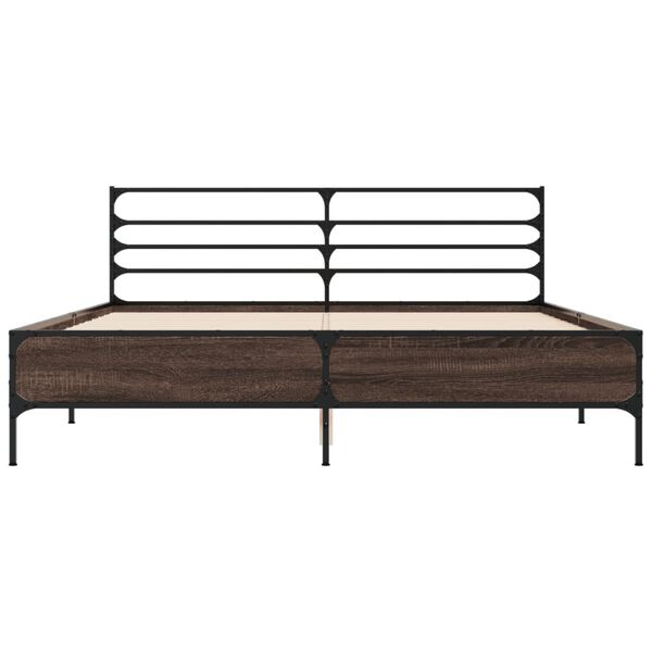 vidaXL Cadre de lit sans matelas chêne marron 160x200 cm