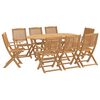 vidaXL Ensemble &agrave; manger de jardin 9 pcs bois d'acacia solide