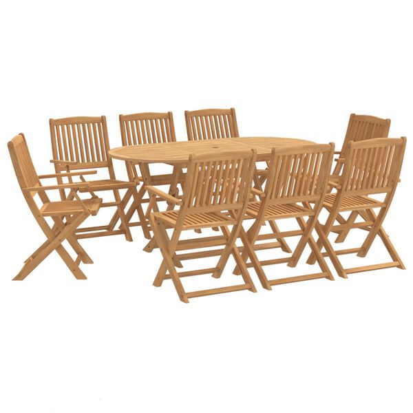 vidaXL Ensemble &agrave; manger de jardin 9 pcs bois d'acacia solide