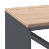 vidaXL Étagère à bois de chauffage avec plateau en bois anthracite