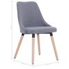 vidaXL Chaises &agrave; manger lot de 2 gris clair tissu