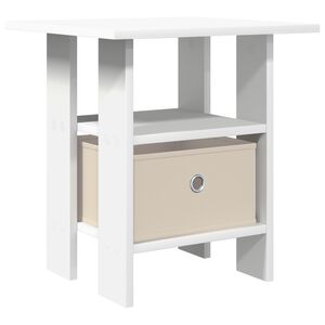 vidaXL Table de chevet Blanc 41 x 40 x 45 cm Bois d'ing&eacute;nierie