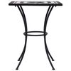 vidaXL Table de bistro mosaïque Noir et blanc 60 cm Céramique