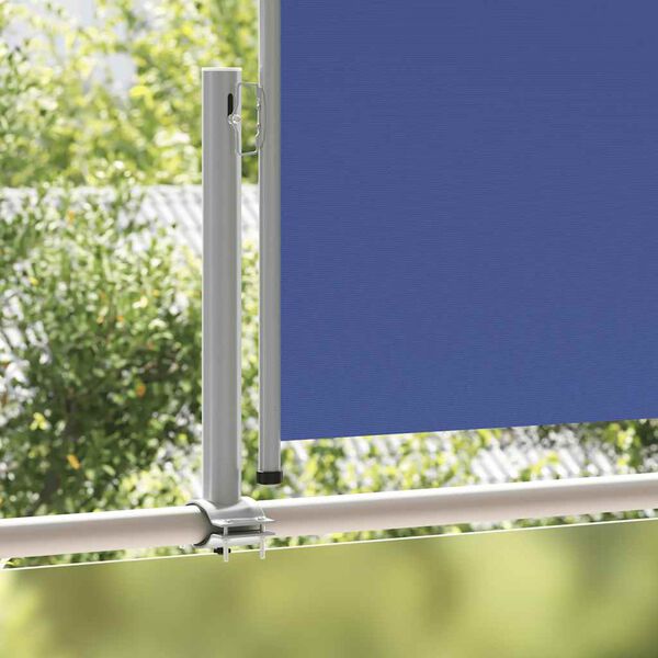 vidaXL Auvent lat&eacute;ral r&eacute;tractable de patio 100x300 cm Bleu