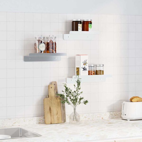 vidaXL Étagères murales 3 pcs argenté acier inoxydable