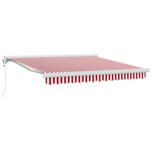 vidaXL Auvent Rouge et Blanc 300 x 250 x 165 cm Polyester et Aluminium