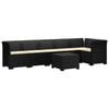 vidaXL Canap&eacute; de Jardin 6 Places avec Coussins Aspect Rattan PP