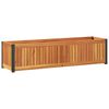 vidaXL Jardini&egrave;re 110x30x27,5 cm bois massif d'acacia et acier