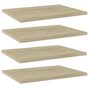vidaXL Panneau de biblioth&egrave;que 4 pcs ch&ecirc;ne sonoma bois d&rsquo;ing&eacute;nierie
