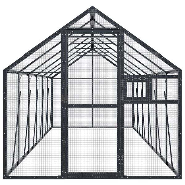 vidaXL Voli&egrave;re anthracite 1,79x6x1,85 m aluminium