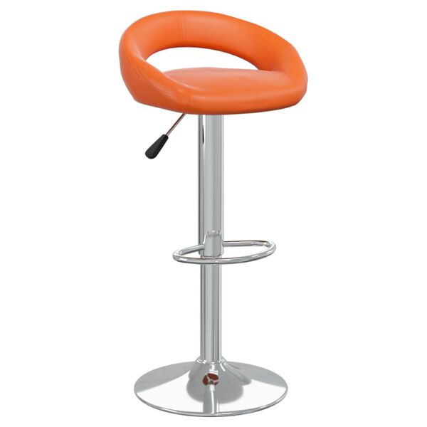vidaXL Tabouret de bar Orange Similicuir