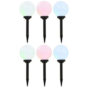 vidaXL Lampes solaires sph&eacute;riques LED de jardin 6 pcs 20 cm RVB