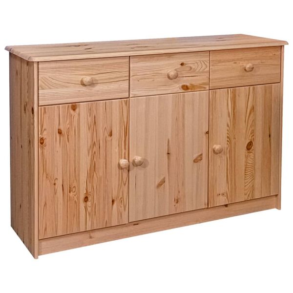 vidaXL Buffet 3 tiroirs 113x35x73 cm Bois de pin massif
