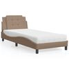 vidaXL Cadre de lit sans matelas Zadar cappuccino 90x200 cm similicuir