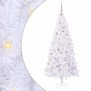 vidaXL Sapin de No&euml;l artificiel avec 300 LED Blanc 210 cm PVC et Acier