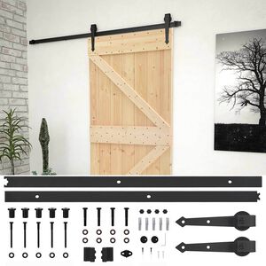 vidaXL Porte coulissante 90 x 210 cm Bois de pin massif