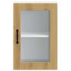 vidaXL Armoire murale de cuisine porte en verre Porto ch&ecirc;ne artisanal