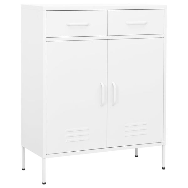 vidaXL Armoire de rangement Blanc 80x35x101,5 cm Acier