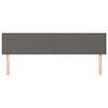 vidaXL T&ecirc;tes de lit Gris 180x5x78/88 cm Similicuir