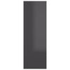 vidaXL Meubles TV 2 pcs Gris brillant 30,5x30x90 cm Bois d’ingénierie