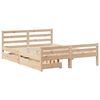 vidaXL Cadre de lit sans matelas 135x190 cm bois de pin massif