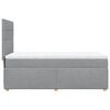 vidaXL Sommier &agrave; lattes de lit et matelas Gris clair 90x190 cm Tissu