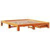vidaXL Cadre de lit sans matelas cire marron 200x200cm bois pin massif