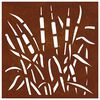 vidaXL D&eacute;coration murale jardin 55x55 cm acier corten design d'herbe