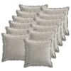 vidaXL Housse de coussin 12 pc HOUTEN Gris clair 45 x 45 cm