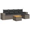 vidaXL Salon de jardin 6 pcs avec coussins gris r&eacute;sine tress&eacute;e