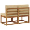 vidaXL 2 Pi&egrave;ce Sofa de milieu ext&eacute;rieur Bois d'Acacia Massif Naturel